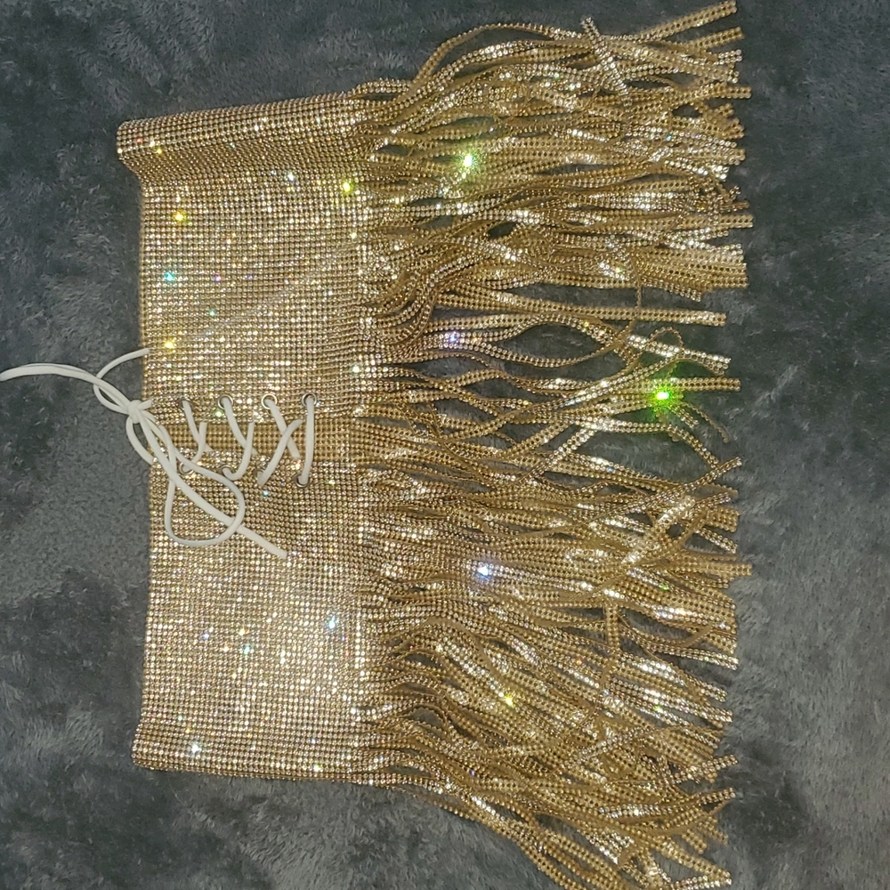 Gold Rhinestone Skirt